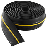 Garage Door Threshold Seal Strip, 20 FT Universal Garage Door Floor Seal Strip with Adhesive, Garage Door Bottom Weatherproof Strip, Upgraded Thick PVC DIY Weather Stripping Replacement, Black