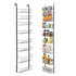 Over the Door Pantry Organizer, 9-Tier Pantry Organization and Storage, Heavy-Duty Steel Hanging Spice Rack, Adjustable Wall Seasoning Shelves, for Home Kitchen Laundry Room Bathroom, Black