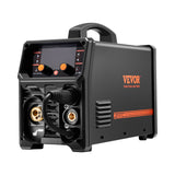 Pro MIG Welder, 200Amp Pluse Mig Welding Machine, 5-in-1 Synergic Welder Machine MIG Pluse/Gas MIG/Flux Core MIG/Stick/Lift TIG with IGBT Inverter Technology and LCD Screen Display