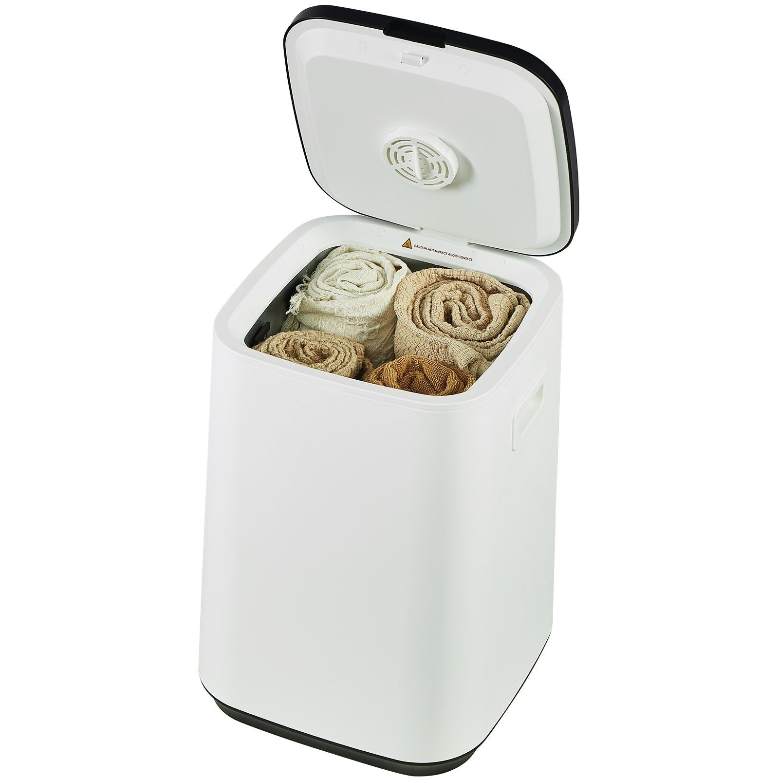 20L Large Towel Warmer Bucket with LED Screen U-shaped Light & Timer White