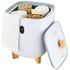 25L Towel Warmer Bucket with LED Screen Bottom Heating Columns Timer White