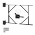 Gate Corner Brace Bracket, Anti Sag Gate Frame Hardware Kit, Gate Frame Brace Bracket with Latch Lock, Latch Lock Rope, for Shed Doors, Corral Gates, Driveway Gates, Stable Gates, Iron, Black