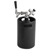 Beer Growler Tap System, 5L Mini Keg, 304 Stainless Steel Pressurized Beer Growler, Keg Growler with Pressure Display, CO2 Regulator Faucet, Leak-Proof Ring For Draft, Homebrew, Craft Beer