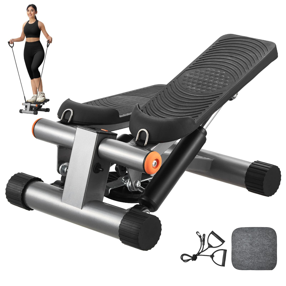 Stair Stepper for Exercise at Home Mini Stepper with Resistance Band