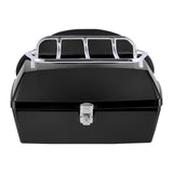 Motorcycle Top Case, Universal Durable PP Material Motorbike Tail Box with Reflective Panel, 48L Waterproof Detachable Motorcycle Top Box with Multi-Hole Base, Fit for 99% of Motorcycle Frames