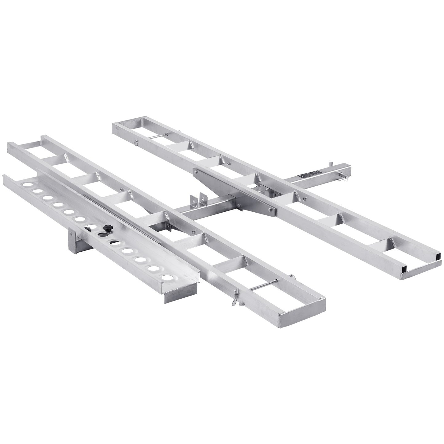 VEVOR Motorcycle Carrier, 2-Bike 272.15KGS Aluminum Motorcycle Carrier Hitch Mount, Loading Ramp, Scooter Dirt Bike Trailer Hauler, Ratchet Straps and Stabilizer, for Car, Truck with 2" Hitch Receiver