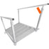 Dock Ladder, 1.09 m-1.29 m Adjustable Height, 227 kg Load Capacity, Aluminum Alloy 6 Steps Pontoon Boat Ladder with Dual Handrails & Nonslip Mat, Ideal for Ship/Lake/Pool/Marine Boarding