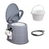 Portable Toilet for Camping, Porta Potty with 5L Detachable Inner Bucket & Removable Paper Holder, Commode with Dual Lids, Travel Toilet for Adults Kids Outdoor Camping Car Long Road Trips