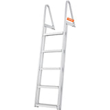 Removable Dock Ladder 5 Steps, 159 kg Load Capacity, Pontoon Boat Ladder with 4'' Wide Step & Nonslip Design for Ship/Lake/Pool/Marine Boarding