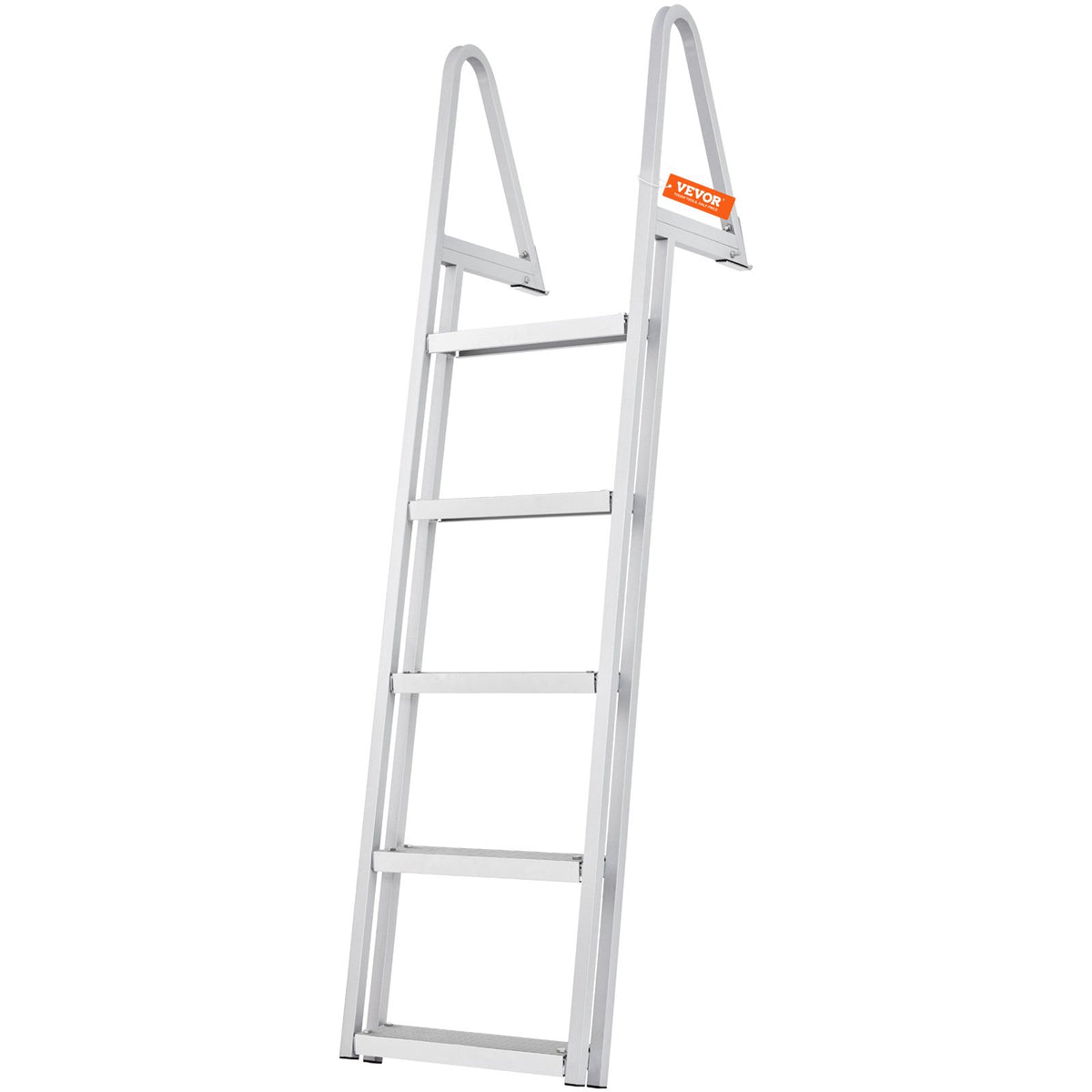 Removable Dock Ladder 5 Steps, 159 kg Load Capacity, Pontoon Boat Ladder with 4'' Wide Step & Nonslip Design for Ship/Lake/Pool/Marine Boarding