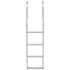 Removable Dock Ladder, 4 Steps, Aluminum Alloy Pontoon Boat Swim Ladder, with Non-Slip Wide Steps, 227 kg Weight Capacity, Quick Release Design, for Lake Swimming, Pool, Boat, Marine Boarding