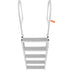 VEVOR Dock Ladder, Retractable 5 Steps, 350 lbs Load Capacity, Aluminum Alloy Pontoon Boat Ladder with 66.9&