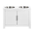 Pet Feeding Station w/ 2 Elevated Dog Bowls Dog Food & Toy Storage Cabinet