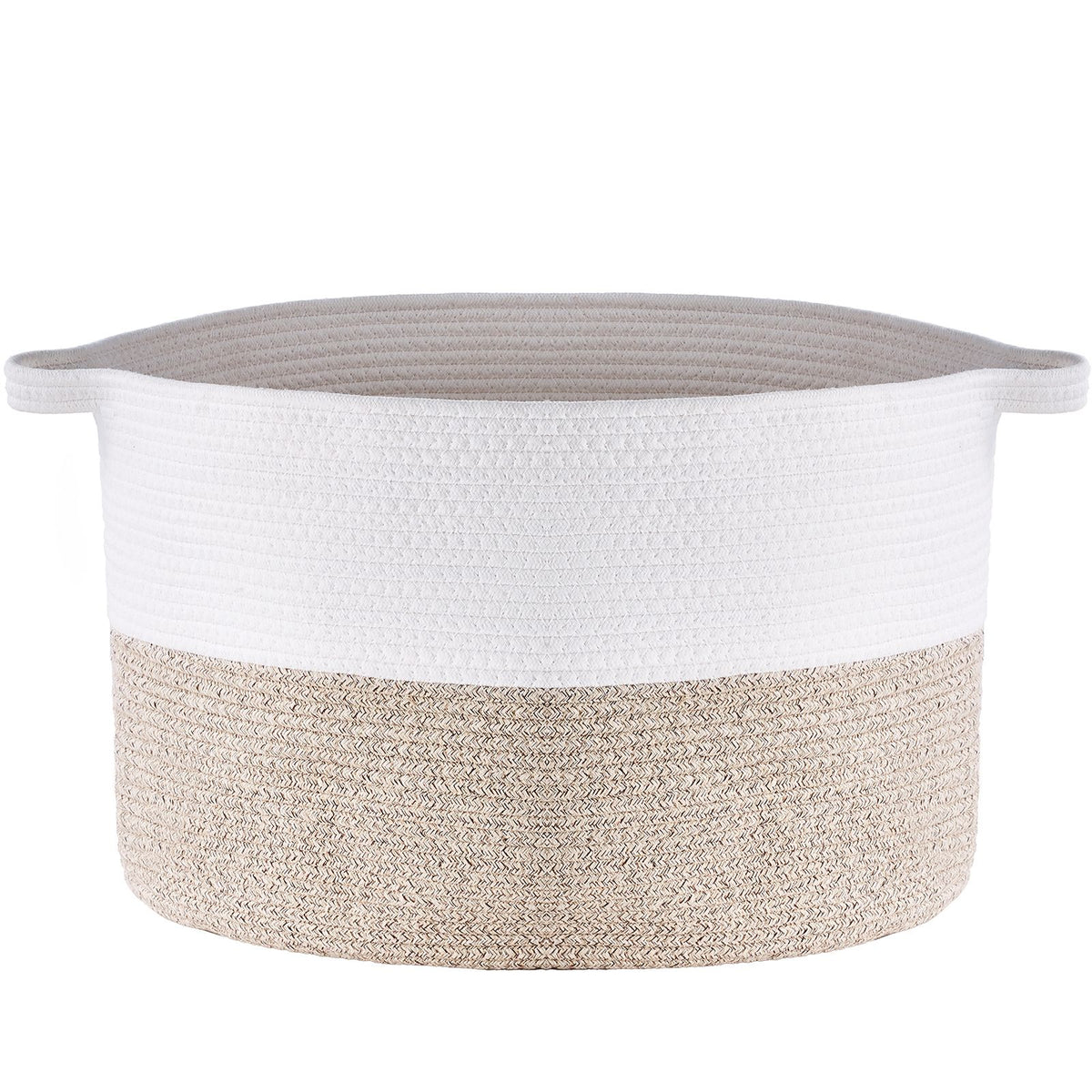 Cotton Rope Storage Basket 87L Woven Blanket Basket 20 x 20 x 14 in