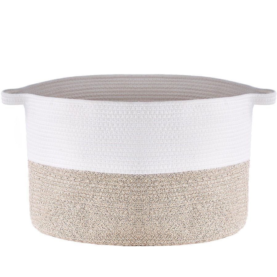 Cotton Rope Storage Basket 87L Woven Blanket Basket 20 x 20 x 14 in