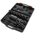 Torque Multiplier, Heavy Duty Torque Multiplier Wrench Set, 1 Inch Drive Lug Nut Wrench Torque Multiplier, 1:64 6800N.m Lug Nut Remover, with 8 Sockets and Storage Case for Truck Trailer RV
