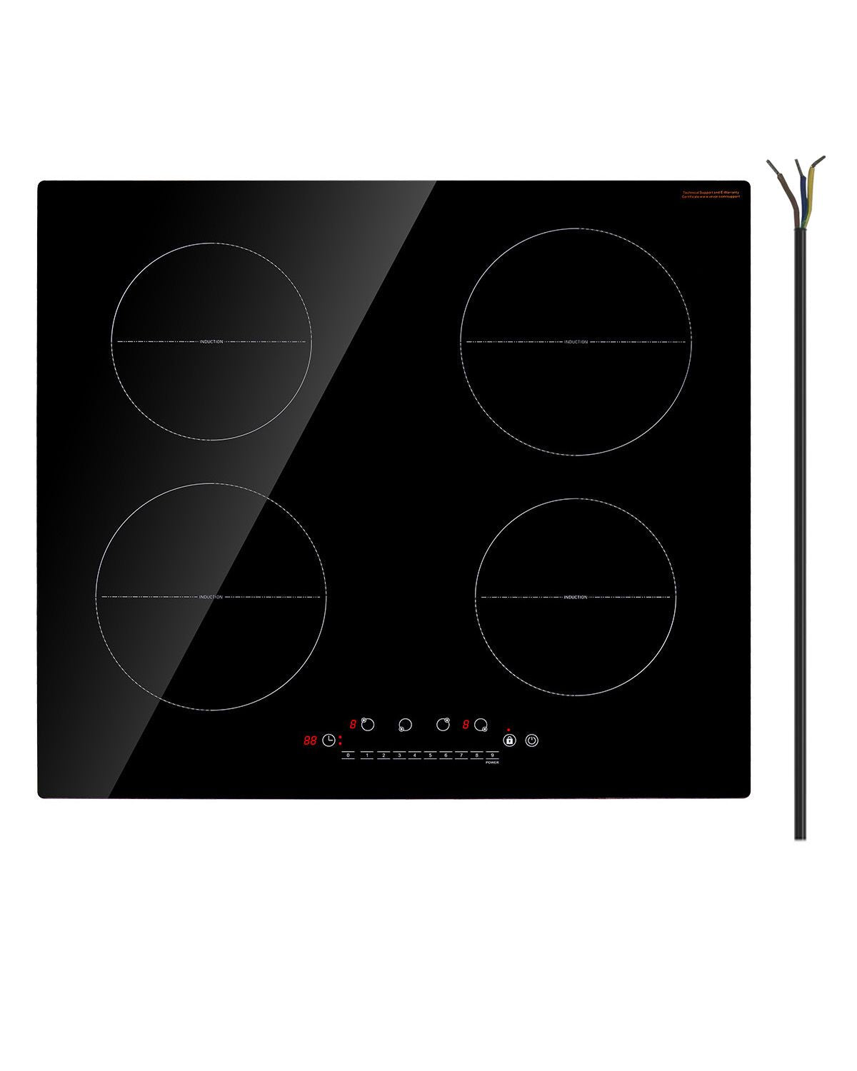 6000W 4 Burner Induction Cooktop Electric Countertop Burner Touch Control