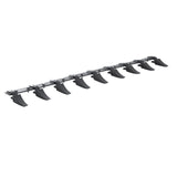 Bucket Tooth Bar, 1800mm, Heavy Duty Tractor Bucket 9 Teeth Bar for Loader Tractor Skidsteer, 2000 kg Load-Bearing Capacity Bolt On Design, for Efficient Soil Excavation and Bucket Protection