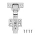 Cabinet Hinges, 60 Packs Full Overlay Kitchen Cabinet Door Hinges, 100 Degree Opening Angel Soft Close Concealed Cupboard Hinges for Frameless Cabinet Type, with Mounting Screws