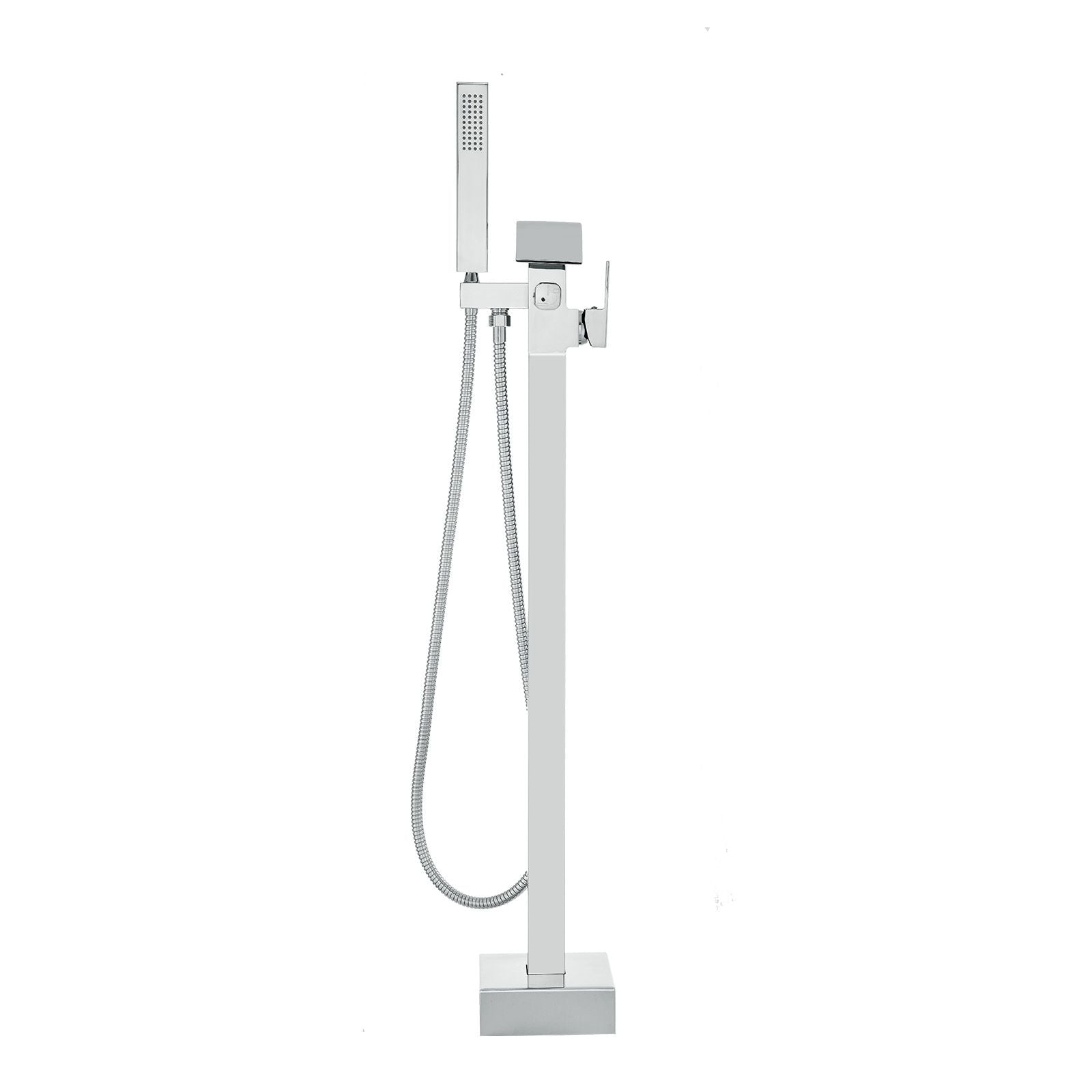 Freestanding Bathtub Faucet, Floor Mount, Freestanding Tub Filler, Shower Mixer Taps, Two Water Modes, 360° Swivel Spout, for Bathing & Showering Pet Bathing Cleaning Drains Toilet Flushing
