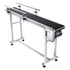 Belt Conveyor, 1498.6 x 198.1 mm Conveyor Table Heavy Duty Stainless Steel Motorized Belt Conveyor for Inkjet Coding Applications Powered PVC Belt Anti-Static Adjustable Speed (Double Guardrail)