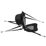 Kayak Seat, 1 Pack 12 mm Thick, Universal Paddle Board Seat with Back Support, Sit-on-Top Soft Padded Cushion with Storage Bag & Adjustable Straps for SUP, Canoe, Fishing Boat, Inflatable Kayak