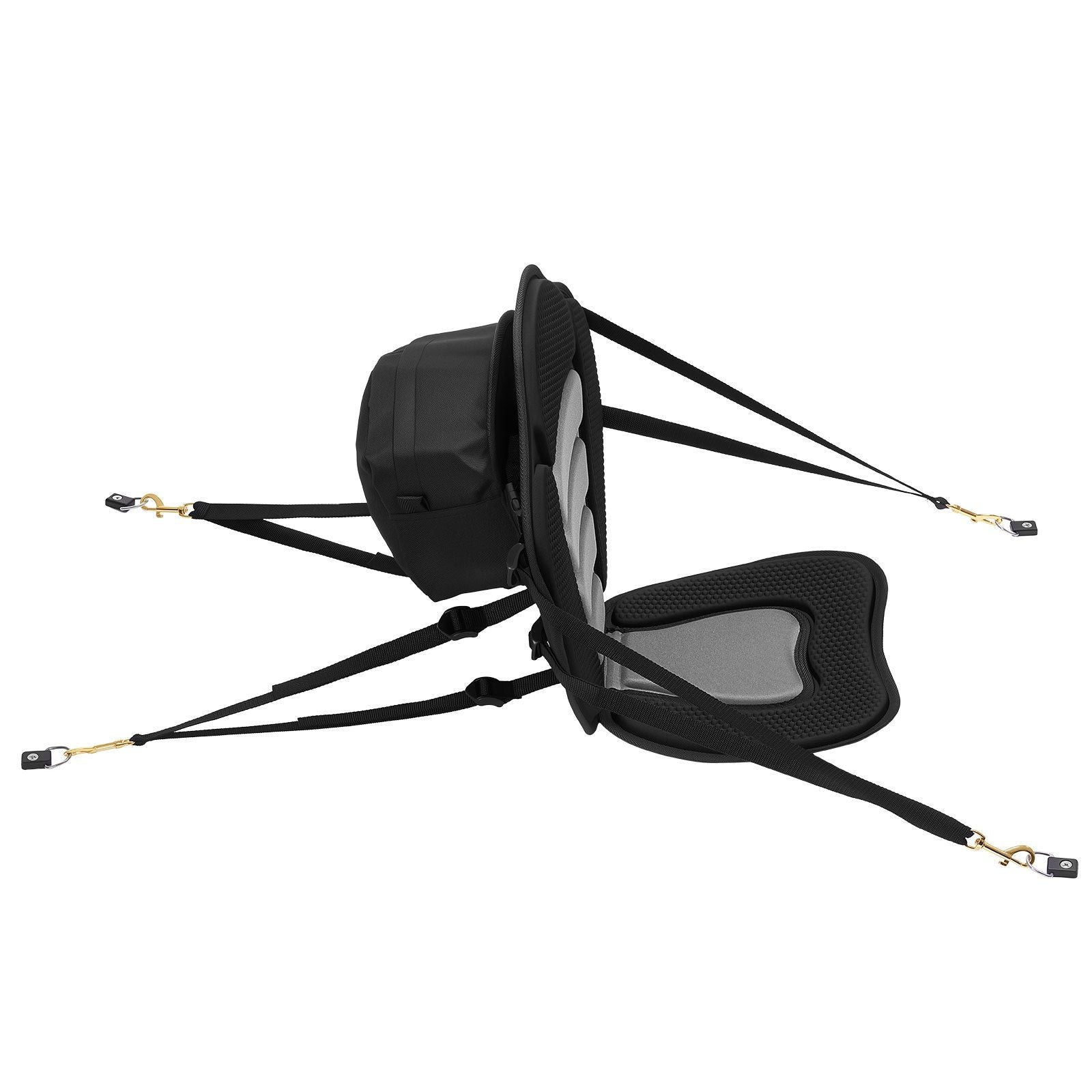 Kayak Seat, 1 Pack 12 mm Thick, Universal Paddle Board Seat with Back Support, Sit-on-Top Soft Padded Cushion with Storage Bag & Adjustable Straps for SUP, Canoe, Fishing Boat, Inflatable Kayak