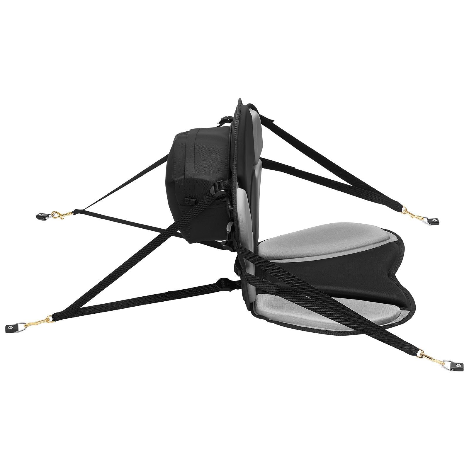 Kayak Seat, 1 Pack 31 mm Thick, Universal Paddle Board Seat with Back Support, Sit-on-Top Soft Padded Cushion with Storage Bag & Adjustable Straps for SUP, Fishing/Inflatable Kayak, Rowboat