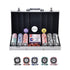 Poker Chip Set, 300-Piece Poker Set, Complete Poker Playing Game Set with Aluminum Carrying Case, 11.5 Gram Casino Chips, Cards, Buttons and Dices, for Texas Hold&