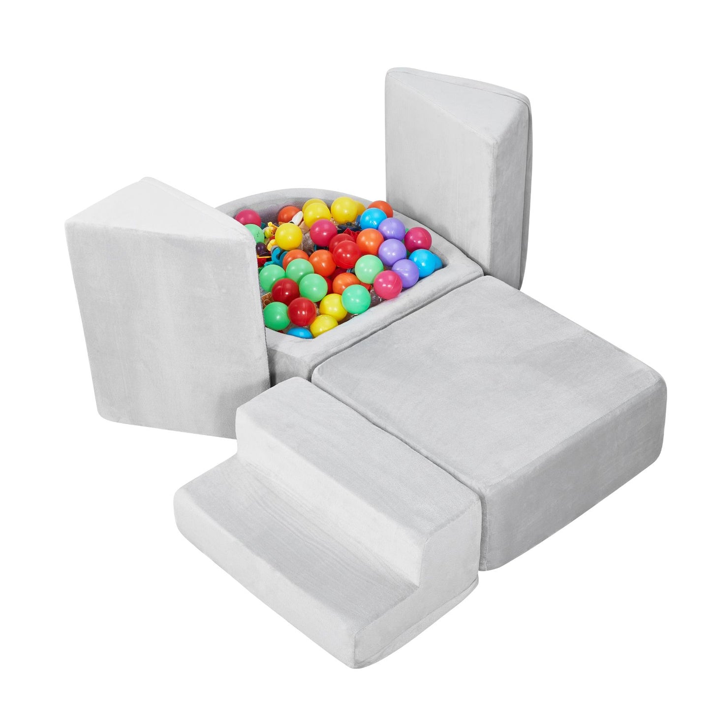 Climbing Toys, 5-Piece Set, Foam Climbing Blocks for Toddlers 6 Months to 3 Years, Baby Climbing Blocks with Ball Pit (Balls Not Included), Indoor Climb and Crawl Activity Playset for Crawling