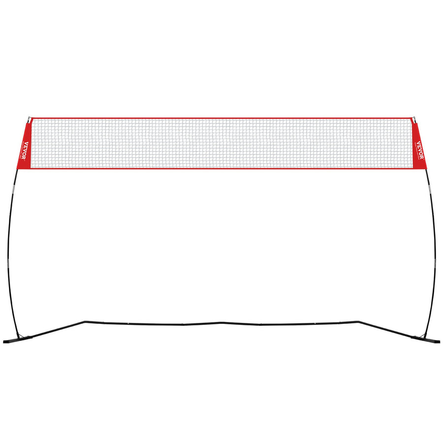 VEVOR Freestanding Volleyball Training Net for Indoor or Outdoor Use, Adjustable Height Portable Net System with Carrying Bag, Professional Volleyball Practice Trainer for Hitting or Serving Drills