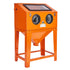 90 Gallon Sandblasting Cabinet with 1.8 Gallon Dust Collection System, 40-120PSI Sand Blasting Cabinet with Stand, Heavy Duty Sand Blaster with Blasting Gun & 4 Nozzles for Paint, Rust Removal