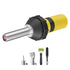 Hot Air Plastic Welder, 1000W Hot Air Torch Pistol, 50- 600°C PVC TPO Vinyl Heat Gun Welding Torch, Plastic Welding Kit with 4 Accessories- 2 Nozzles, 1 Seam Roller & Brush for PP/PE/PVC Sheet