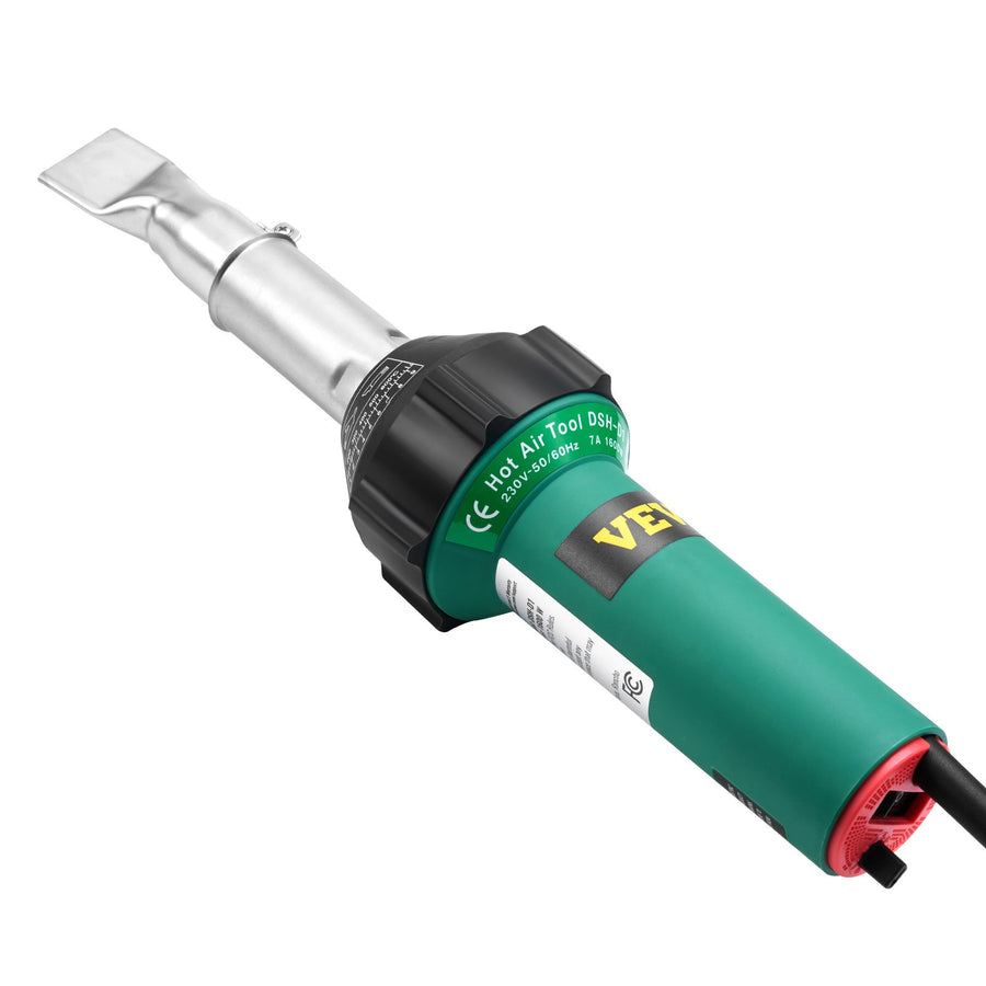 VEVOR Hot Air Plastic Welder 1600W PVC TPO Vinyl Heat Gun Torch & 9 Accessories