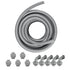 12.7 mm Flexible Electrical Conduit, 30.5 m, PVC Liquid-Tight Conduit Non-Metallic with 5 Straight and 5 90-Degree Conduit Connector Fittings, for Air Conditioning Motor Controller Pump, IP65