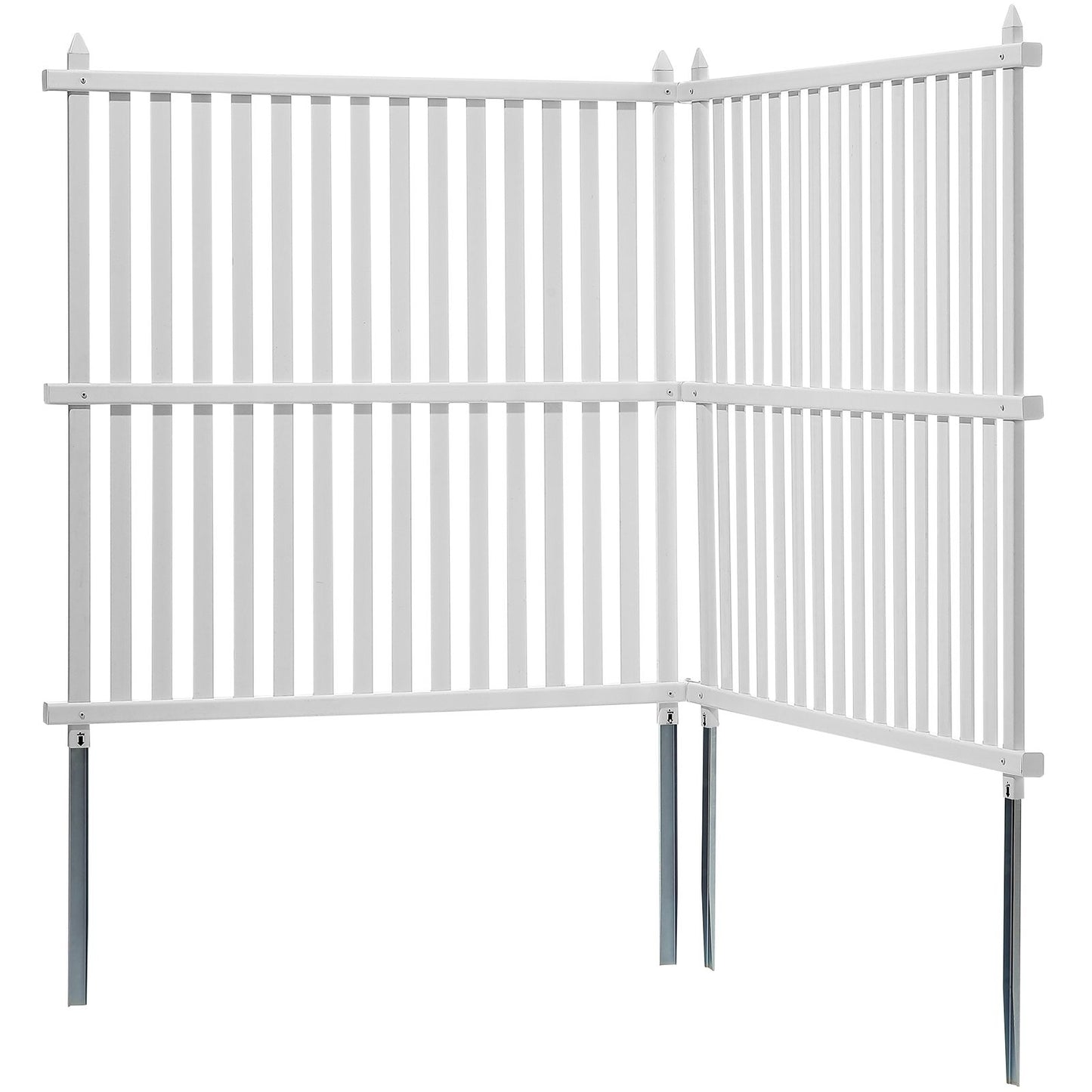 1.22m W x 1.22m H Vinyl Privacy Fence Panels, Air Conditioner Fence, Outdoor Privacy Screens for Trash Can, Pool Equipment Enclosure, Privacy Screen Kit Strip Panels (2 Panels)
