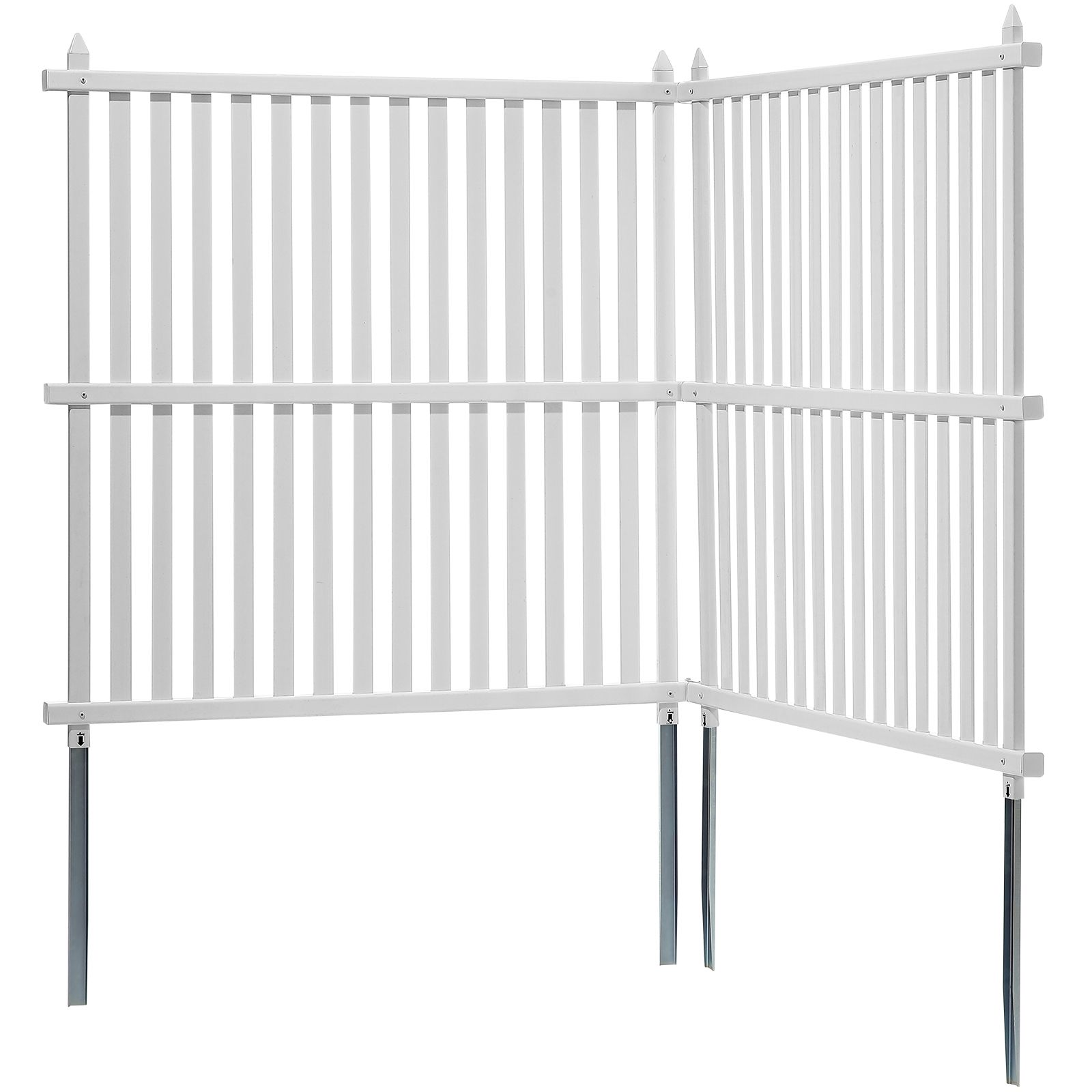 1.22m W x 1.22m H Vinyl Privacy Fence Panels, Air Conditioner Fence, Outdoor Privacy Screens for Trash Can, Pool Equipment Enclosure, Privacy Screen Kit Strip Panels (2 Panels)