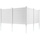 Outdoor Privacy Screens, 50" W x 50" H Air Conditioner Fence, Pool Equipment Enclosure, Horizontal Vinyl Privacy Fence, Perfect to Enclose Trash Can and A/C Units (4-Panel)