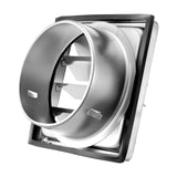 145mm Wall Vent Cover, Louvered Square AC Vent Gable Cover, Premium Stainless Steel & with Noise Reducing Rubber Gasket, for House,Bathroom,Garage,Kitchen,Basement (1 Pack, Silver)