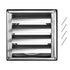 97mm Wall Vent Cover, Louvered Square AC Vent Gable Cover, Premium Stainless Steel & with Noise Reducing Rubber Gasket, for House,Bathroom,Garage,Kitchen,Basement (1 Pack, Silver)