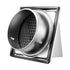 97mm External Extractor Wall Vent Cover, Square AC Vent Gable Cover, Premium Stainless Steel & with Built-in a Protection Screen, for House,Bathroom,Garage,Kitchen,Basement (1 Pack, Silver)