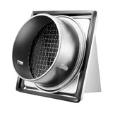 145 mm External Extractor Wall Vent Cover, Square AC Vent Gable Cover, Premium Stainless Steel & with Built-in a Protection Screen, for House,Bathroom,Garage,Kitchen,Basement (1 Pack, Silver)
