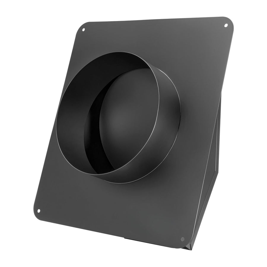 VEVOR 149 mm Hooded Wall Vent Cover SPCC Steel Roof Exhaust 1 Pack Black