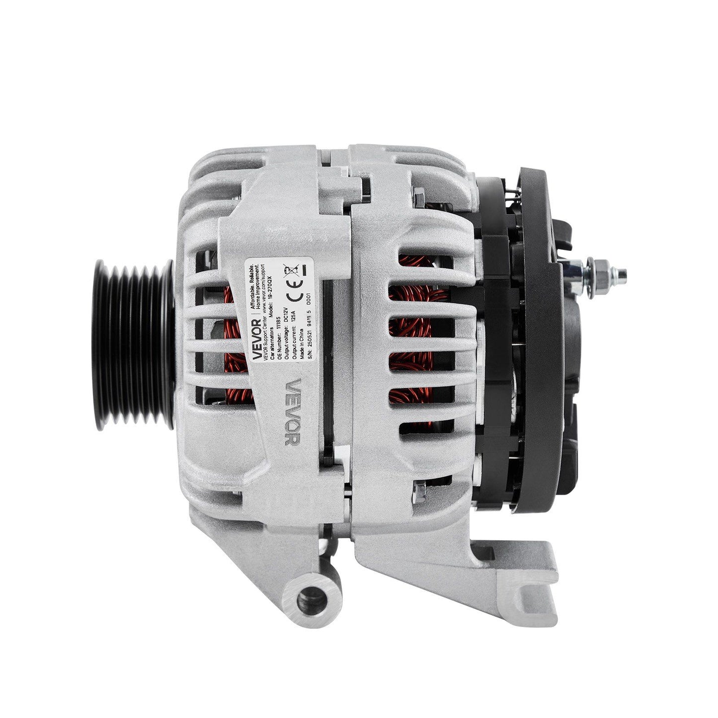 Car Alternator 11185, Fit for Chevrolet Impala LS, LT 3.5L 2006-2011, Impala LTZ 3.9L 2009-2010, Monte Carlo V6 2006-2007, Automotive Replacement Alternator 0124425102, 0124425032, 10335497