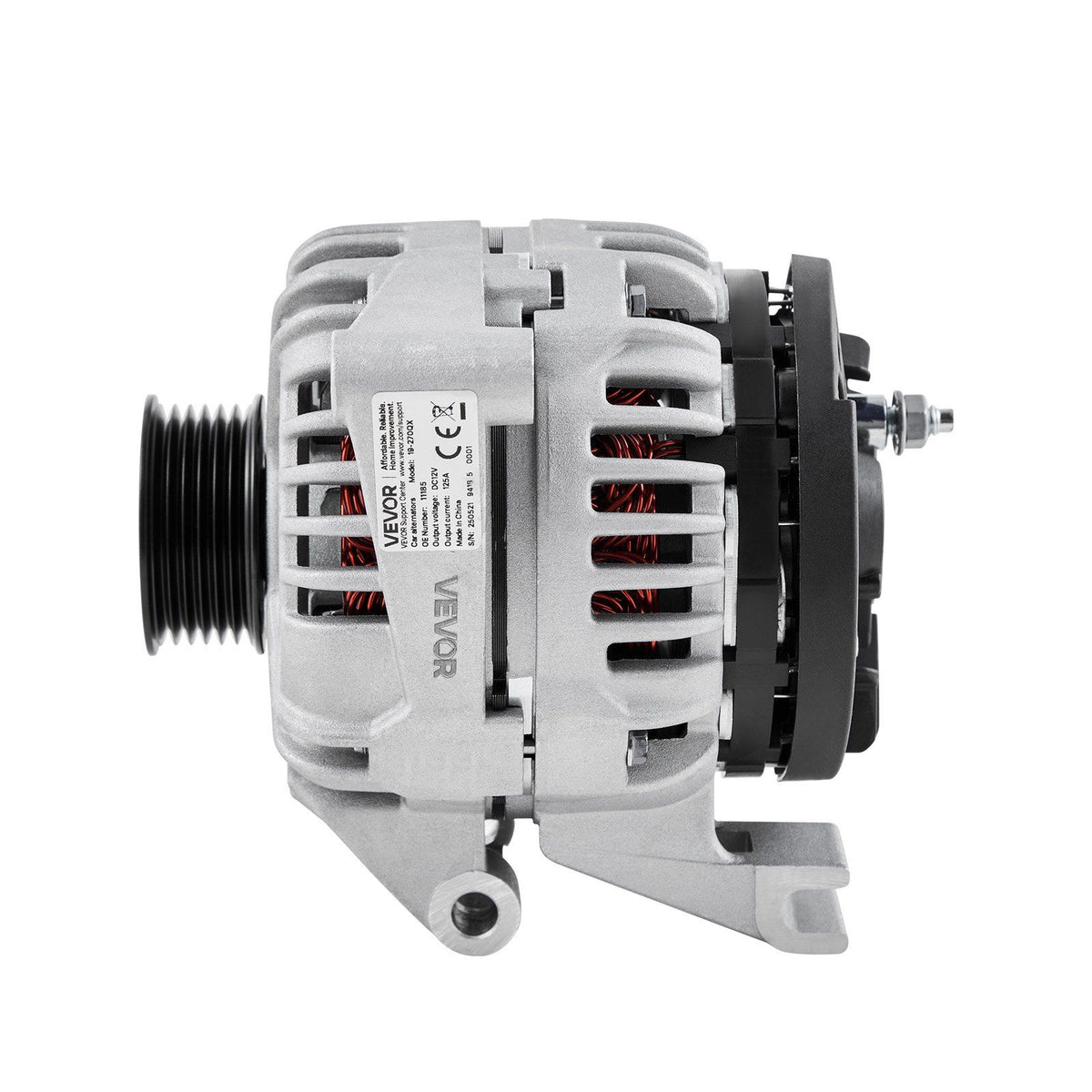 Car Alternator 11185, Fit for Chevrolet Impala LS, LT 3.5L 2006-2011, Impala LTZ 3.9L 2009-2010, Monte Carlo V6 2006-2007, Automotive Replacement Alternator 0124425102, 0124425032, 10335497
