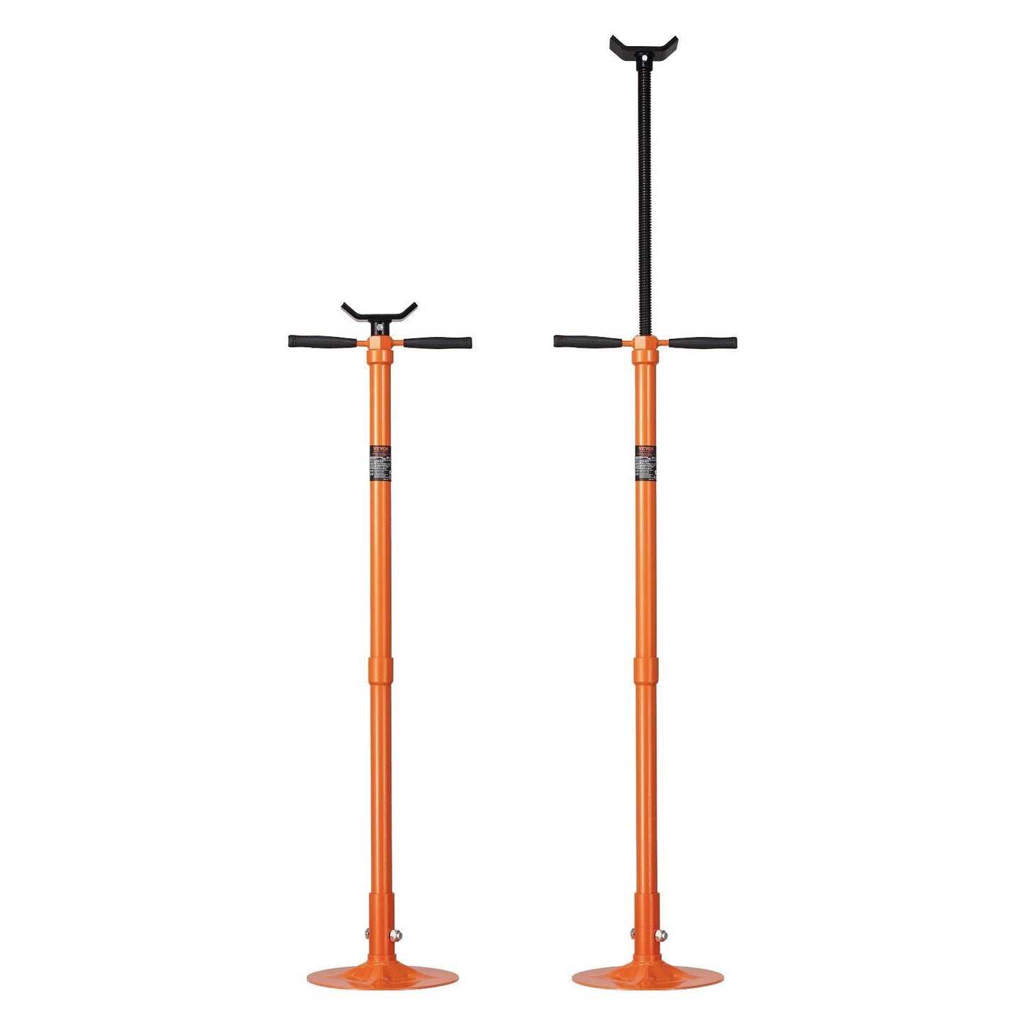Underhoist Support Stand, 3/4 Ton Capacity Under Hoist Jack Stand, Lifting from 52.8 to 76 in, Self-Locking Threaded Screw, Bearing Mounted Spin Handle Pole Jack, Support Vehicle Components