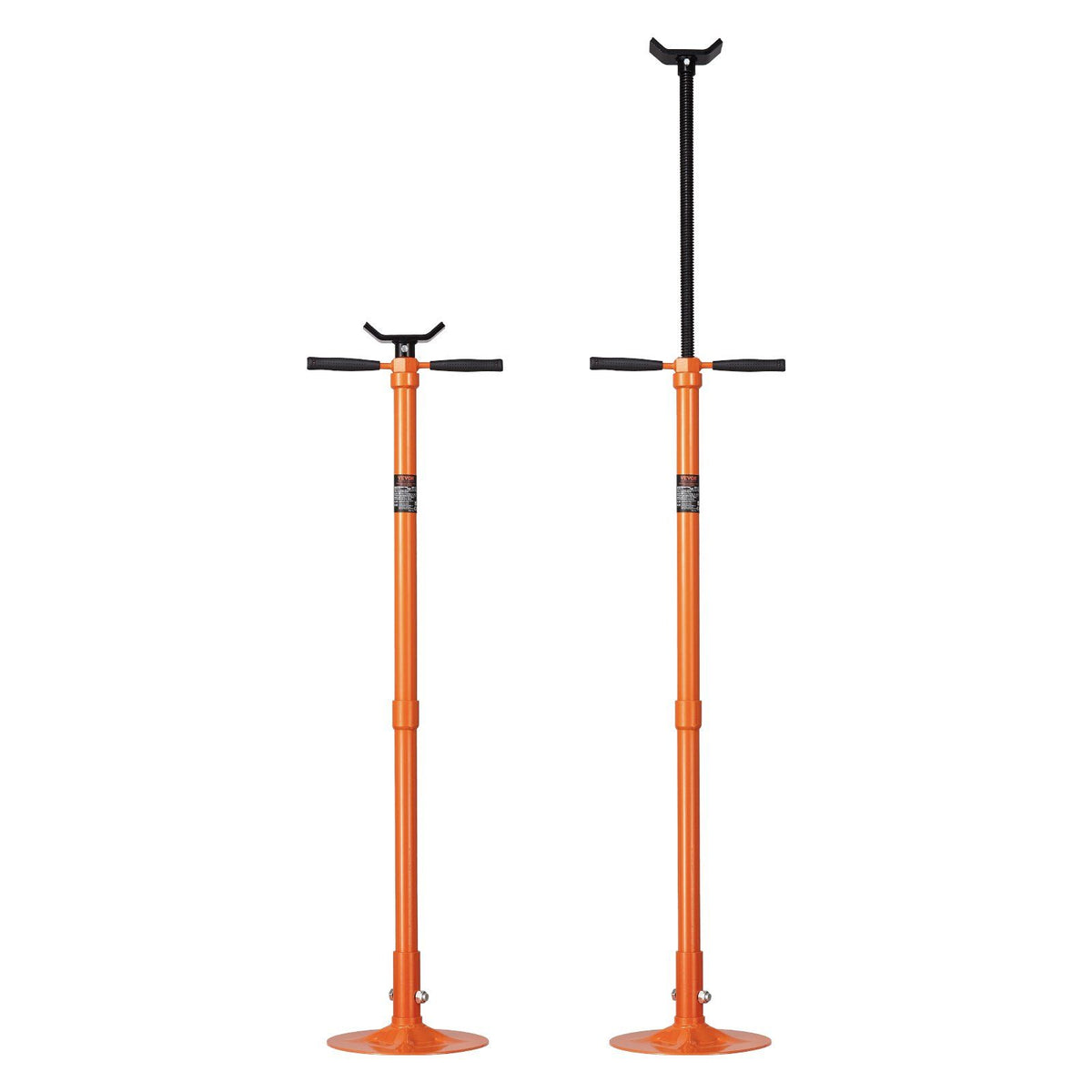 Underhoist Support Stand, 3/4 Ton Capacity Under Hoist Jack Stand, Lifting from 52.8 to 76 in, Self-Locking Threaded Screw, Bearing Mounted Spin Handle Pole Jack, Support Vehicle Components