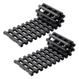 7 TON Traction Boards with TPR Material, Recovery Boards for Off-road Vehicles/Cars/Pickups/SUVs/RVs, Pair Tire Traction Mats on Snow, Sand, Mud and Loose Terrain, Storage Bags, Short, Black