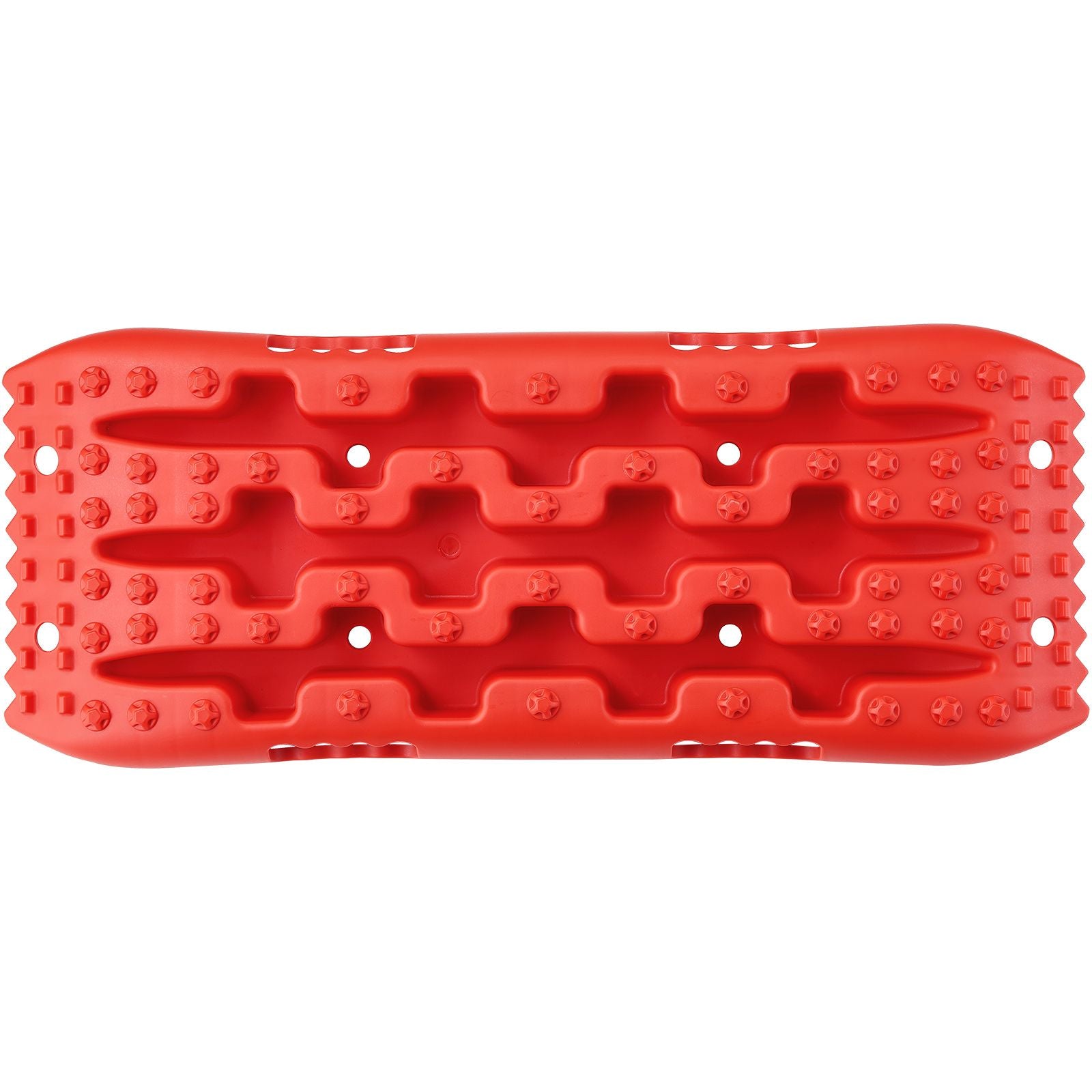 2PCS Traction Boards with PP for Mud Snow Sand Storage Bag Short Red