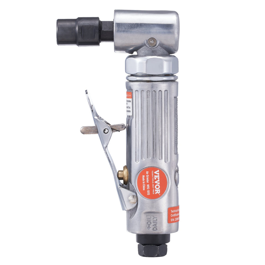 Air Angle Die Grinder, 1/4" Right Angle Die Grinder (20000RPM), Heavy Duty 90-Degree Angled Air Powered, 24PCS Discs for Grinding, Polishing, Deburring, Rust Removal